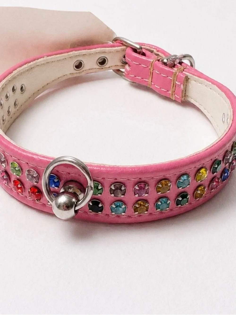 Pink Rhinestone Dog Collar | Size 14